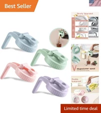 Durable 4-Pack Wide Mouth Mason Jar Lids with Extended Flip Cap & Anti-Slip Grip