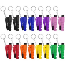 LECART 16 Pcs Car Escape Tools Seatbelt Cutter Window Breaker Whistle Keychain
