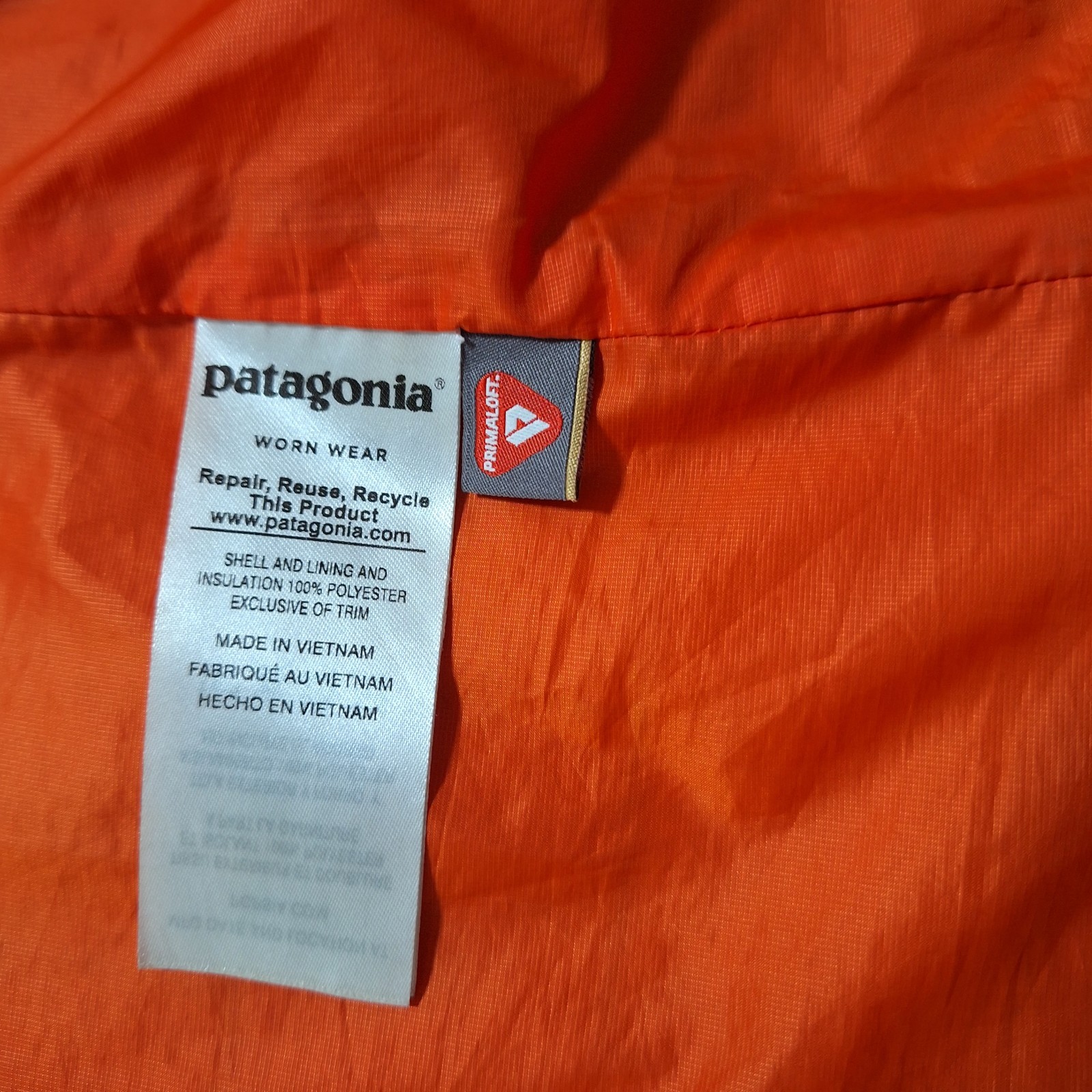 Patagonia Men's Blue Nano Puff Orange Zipper Insulated Jacket Size Small thumbnail 7