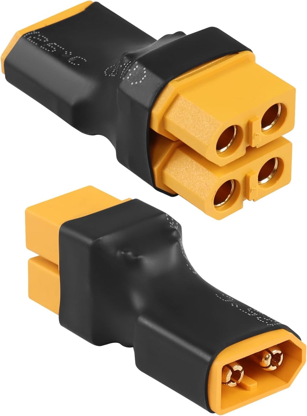 QIANRENON 1 in 2 XT60 Parallel Adapter ESC Splitter Male to 2 Female Y... 
