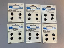 Lot (6) 4 Packs NOS 1994 Prym Dritz Size No. 3 Brass Sew On Snaps 80-3-1