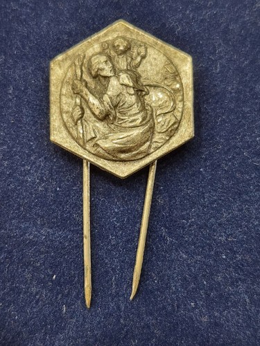 Italy Milano St Christopher Protect Us Lapel Pin/Medal/Stick Pin