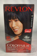 New Revlon ColorSilk 12 Natural Blue Black Hair Color Ammonia Free 3 Pack