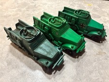 Auburn Toys Green Military Halftrack Personnel Carrier Vintage Lot 3 Made In USA