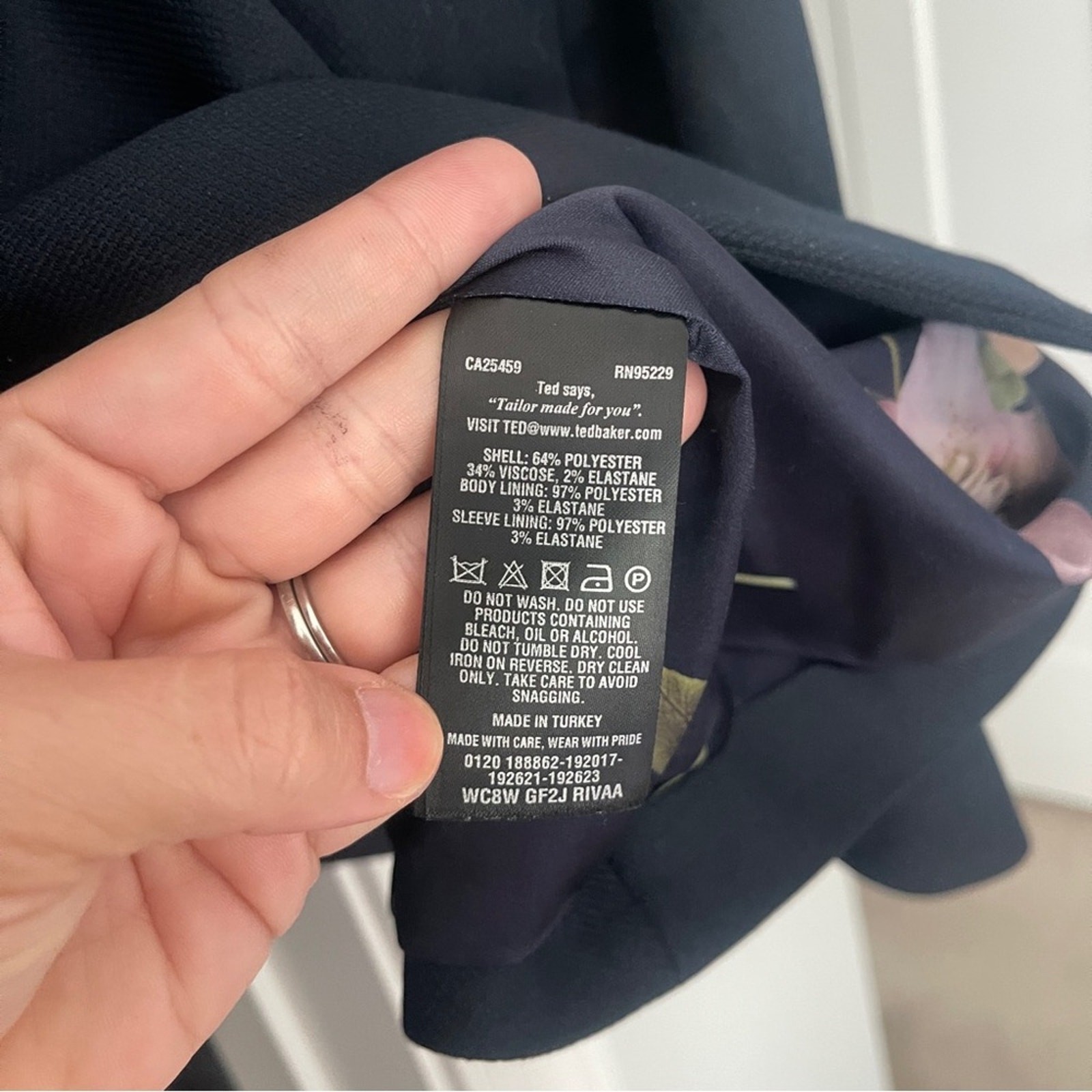 Ted Baker London Navy Blue Rivaa Tailored Blazer Size 5 US 12 Women's image 4