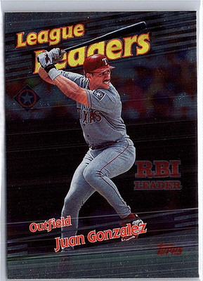 1999 Topps League Leaders #226 Juan Gonzlez Texas Rangers