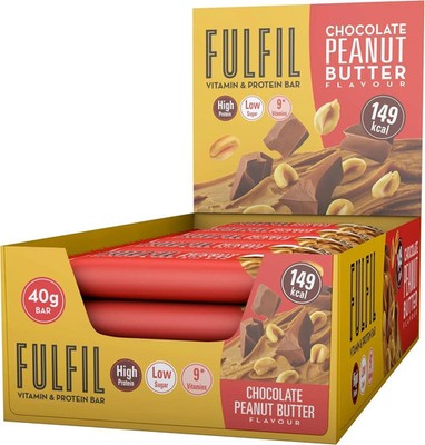 Fulfil Vitamin & Protein Schokolade Erdnussbutter Riegel 15 x 40g Riegel