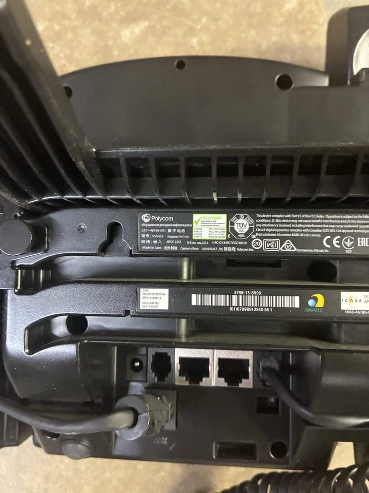 Телефон Polycom VVX 410 (2201-46162-001) с модулем расширения линии 28 - Изображение 3 из 3