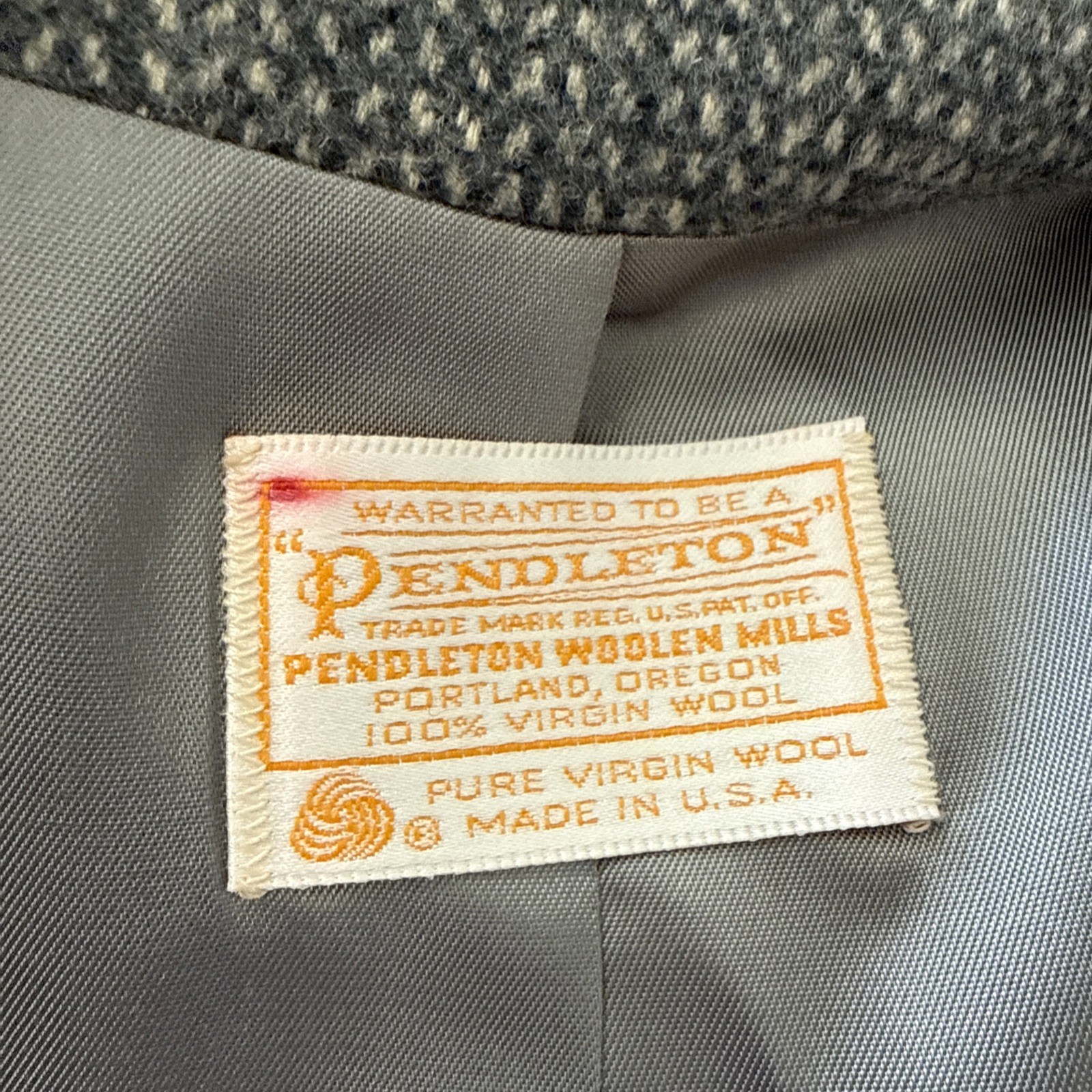 Pendleton Grey Virgin Wool Suit Jacket Blazer Twe… - image 8