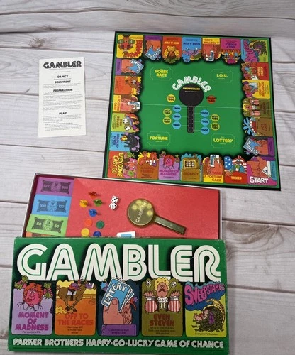 VINTAGE Gambler COMPLETE Parker Brothers 1977 Classic Game of Chance Luck