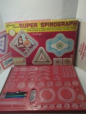 Kenner's Super Spirograph Plus Drawing Set with Original Box Vintage 1969 Set