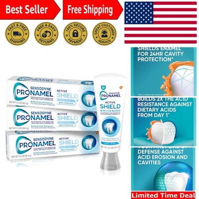 Cool Mint Active Shield Toothpaste Trio - Cavity Protection & Whitening Formula