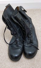 British Army Black Leather DMS Vintage Combat Boots Size 288 UK 10 - 10.5  EU 42