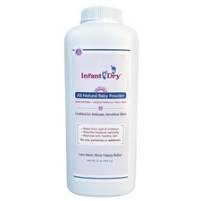 Infant Dry All Natural Baby Powder 10 Oz - Gentle 10 Ounce Pack of 1 , White