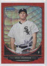 2013 Bowman Chrome Wrapper Redemption Red Wave Refractor 11/25 Erik Johnson 0b2