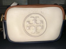 tory burch crossbody perry bombe Navy and cream