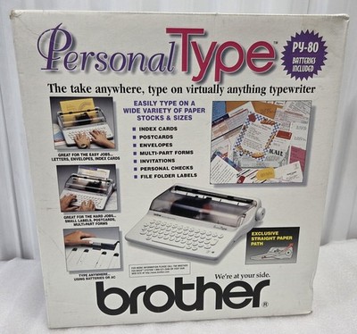 Vintage 1997 Brother py-80 Electronic Self-Correcting Portable Typewriter. NEW