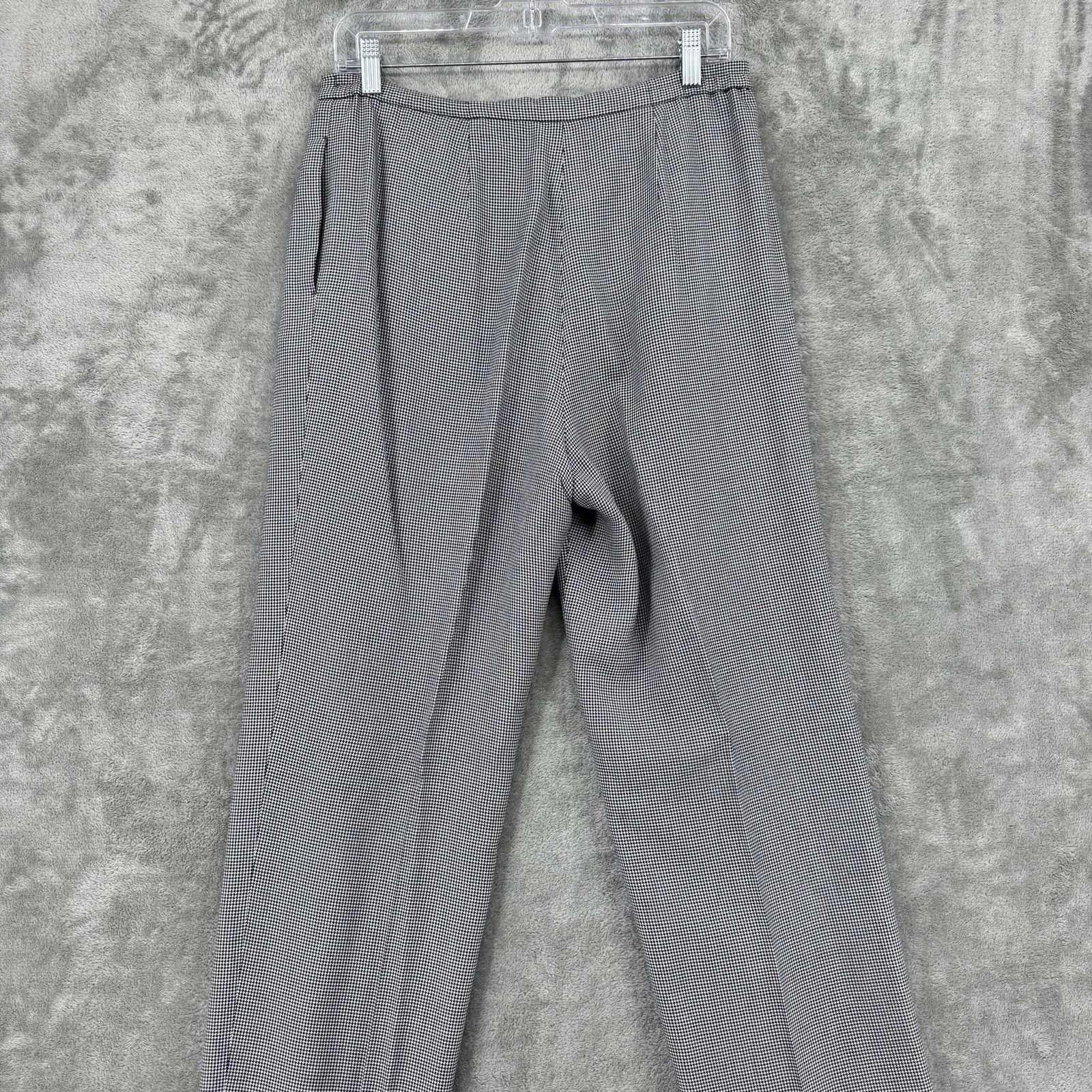 Le Suit Pant Suit 8 Houndstooth Pleated Blazer Preppy Career Office Academia