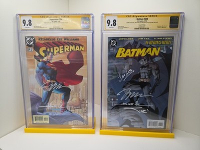 BATMAN 608/ SUPERMAN 204 CGC SS 9.8 Signed By LEE, WILLIAMS,SINCLAIR, LOEB!!