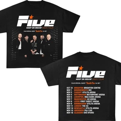 FIVE Boyband Tour T-Shirt: 90s Keep On Moving Tour Tee