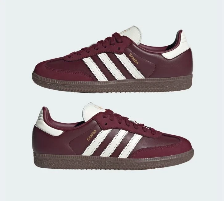 adidas Samba OG Maroon Off White Gum W for sale | eBay