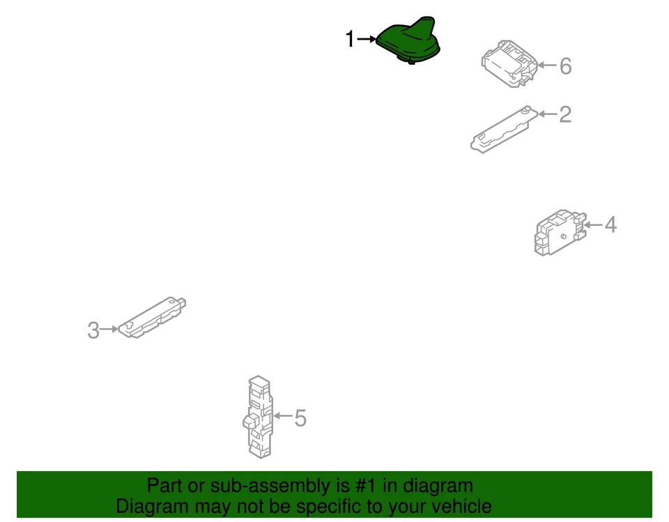 Conjunto Antena Original Volkswagen 5Q0-035-507-AB-5FQ Foto 2 de 4