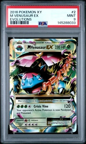 2016 POKEMON XY EVOLUTIONS #2 M VENUSAUR EX PSA 9