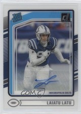 2024 Panini Clearly Donruss Rated Rookie Auto Laiatu Latu #62 Auto 14dq