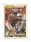 BARRY SANDERS RARE SIGNED THRU THE MAIL 03/2026 1991 TOPPS "1000 YARD CLUB" CARD