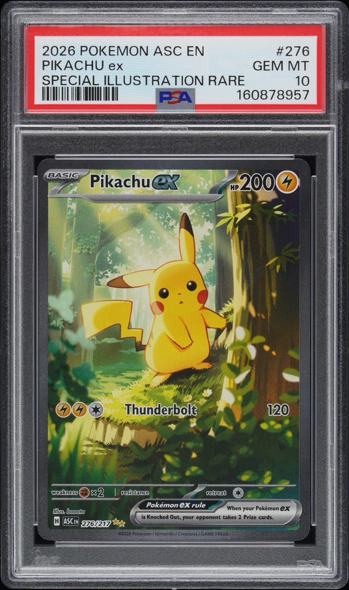 Pikachu Pokémon TCG Grade 10 Rare Individual Collectable Card Game
