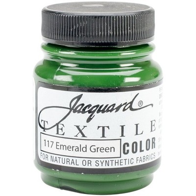 Emerald Green Fabric Paint 2.25 Oz Permanent Soft Colorfast for Clothes and C...