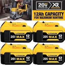 4Pack 12.0AH For DeWalt 20V 20 Volt Max XR Lithium Ion Battery DCB206-2 DCB205-2