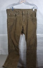 Levi's 514 Men's Corduroy Straight Leg Pants Beige 34x32 Flat Front