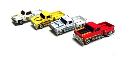 Vintage 70s-80s Super Wheels Diecast Chevy Stepside & Ford F-150 s Junkyard Lot