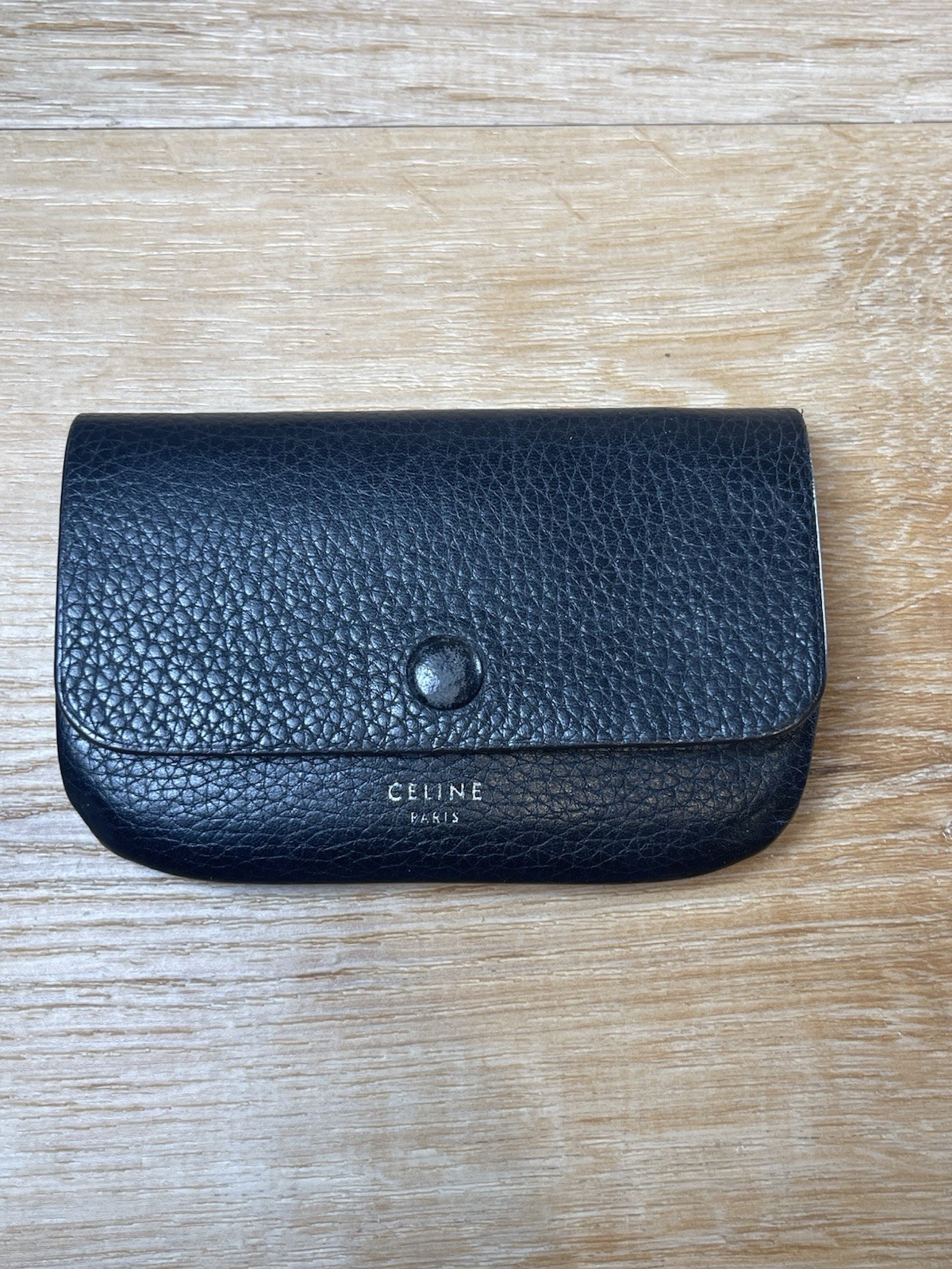 Authenticated Celine Small Leather Snap Wallet Ca… - image 1