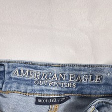 American Eagle Next Level Stretch Women s Distressed Denim Cut Off Shorts 0 Blue
