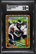 2025 Score - Saquon Barkley #61 Pumpkin Orange Philadelphia Eagles SGC 10