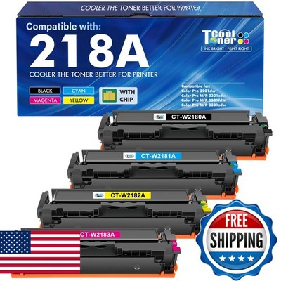 Cool Toner 218A Toner Cartridges 4 Pack HP 218A Toner 218X 218 MFP 3301fdw