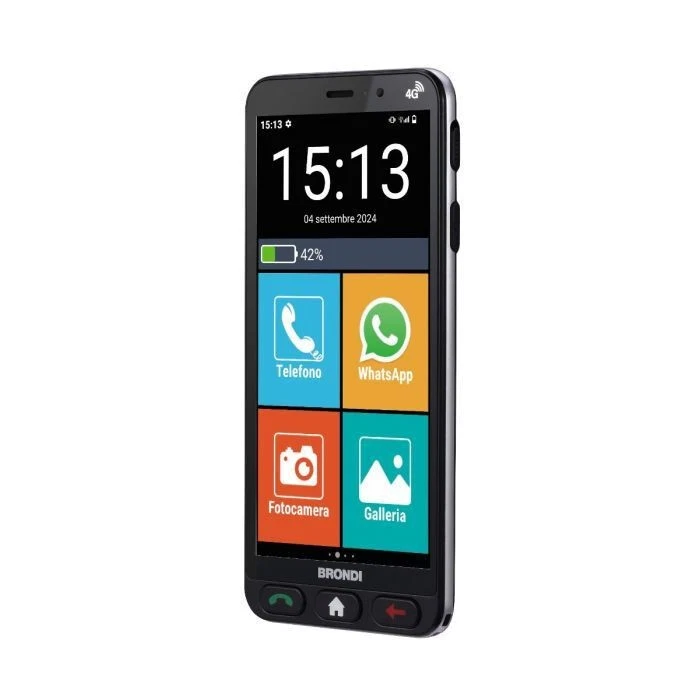 Brondi AMICO VERO 4G 14,5 cm (5.7") Doppia SIM Android 14 3 GB 32 GB 2800 mAh Ne - Immagine 4 di 4