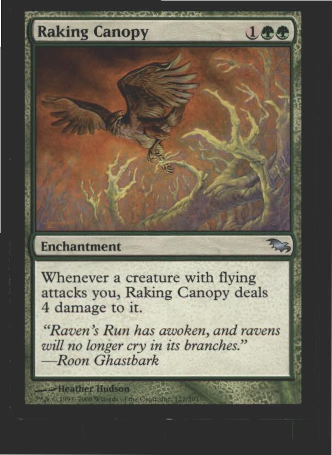 Raking Canopy 127 Uncommon Shadowmoor Magic: The Gathering Lightly Played