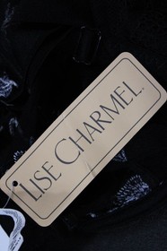 Lise Charmel Womens Rhinestone Detail Charm Accent Underwire Bra Black Size 36E