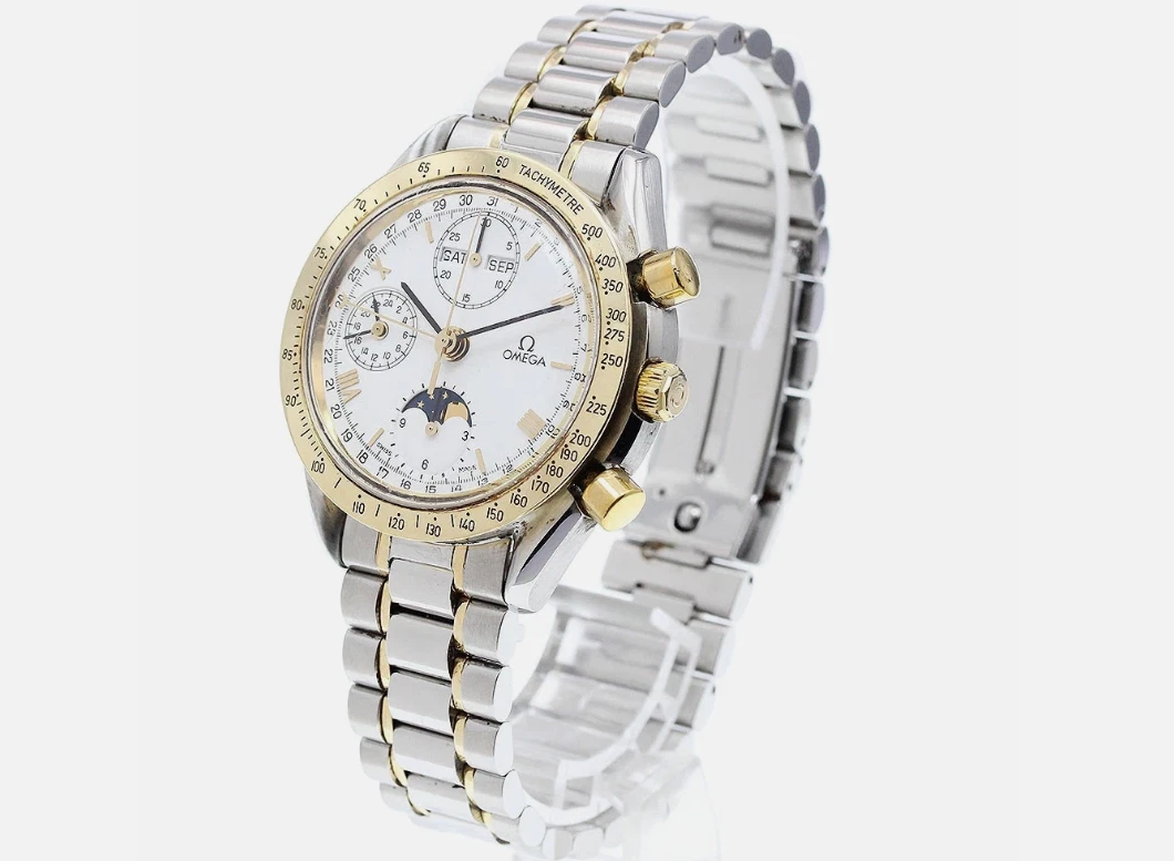 OMEGA Speedmaster - 39 mm, Stainless Steel, Yellow Gold for sale