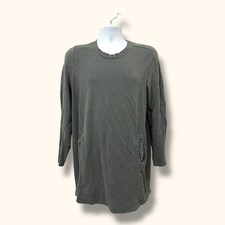 Athleta Women s Sweater Dress L Green Pockets Athleisure
