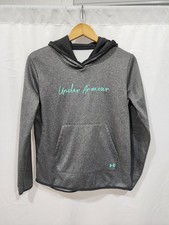 Under Armour Women's Fleece Script Hoodie Pullover Grey Color Size Xs/TP