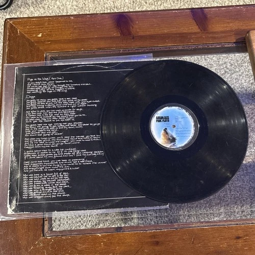 Vtg Pink Floyd Animals Vinyl LP - Inner Inlay And Vinyl ONLY - No Cover