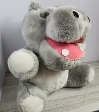 Vintage R. DAKIN 1978 HAPPY HIPPO 12" Stuffed Plush Animal RARE