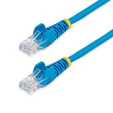 StarTech RJ45PATCH15 15Ft CAT5E Ethernet Cable Snagless RJ45 Patch Cord Blue