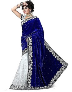velvet party wear sarees