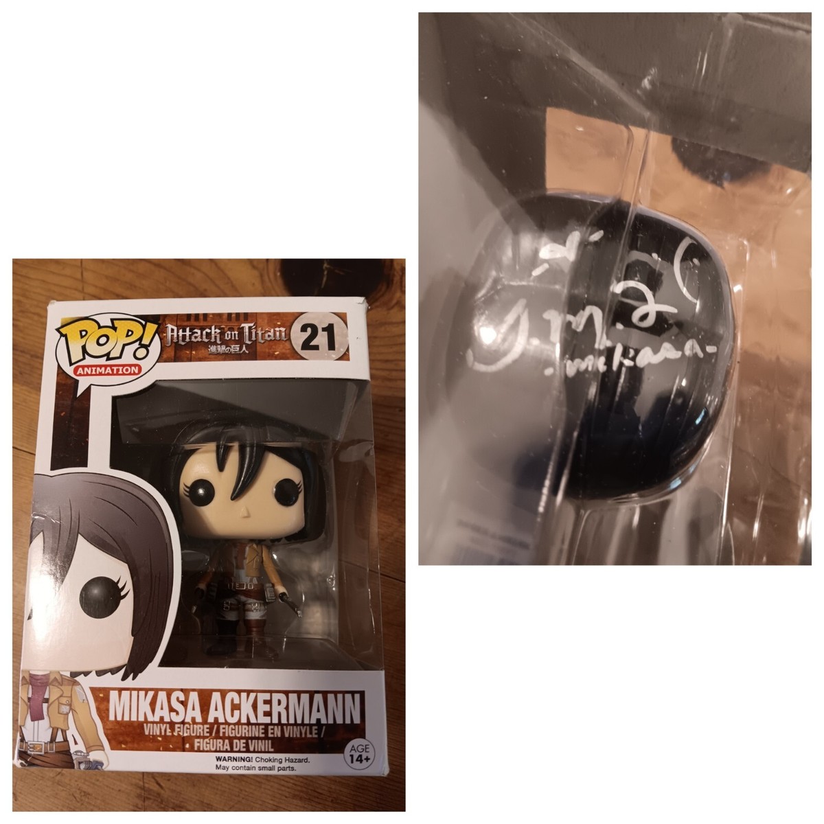 Funko Pop! Vinyl: Attack on Titan Mikasa Ackerman #21 AUTOGRAPHED