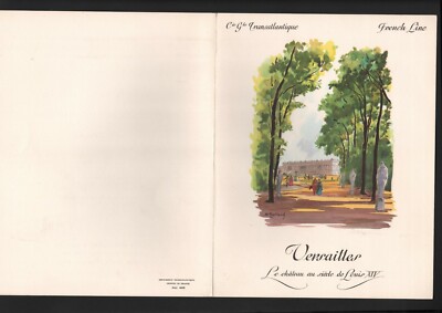 PARIS, Speisekarte 1967, Compagnie Générale Transatlantique Paquebot France